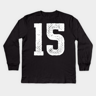 Rough Number 15 Kids Long Sleeve T-Shirt